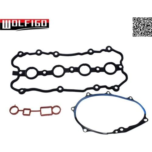 WOLFIGO New For 2005-2018 Audi A3 A4 Quattro TT VW 2.0L Valve Cover Gasket Kit 06F103483E,06F198107A, 06F 198 107 A,06D103121 B