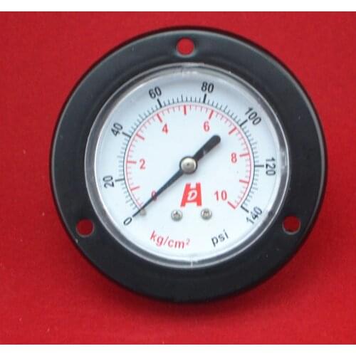 Y60-ZT,2.5" 60mm 140psi pressure gauge , manometer ,PT1/4" back thread,,10kg/cm2(140psi) with front flange