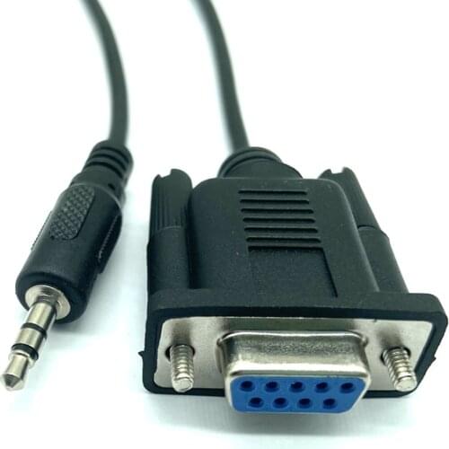 1pcs 9 PIN RS232 DB9 FEMALE TO 3.5MM 3P MALE JACK ADAPTER SERIAL CABLE 180cm Wholesale