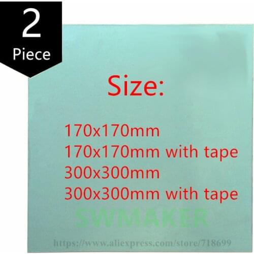 2pcs*LulzBot Mini/TAZ PEI Sheet with self-adhesive tape 170x170mm/300x300mm PEI (Polyetherimide) print surface