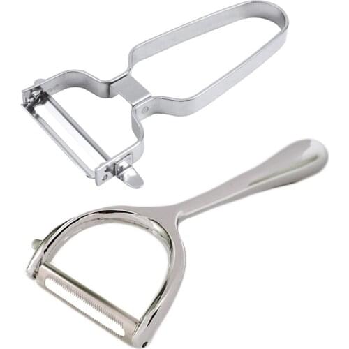 2PCS Vegetable Fruit Peeler with 2 in 1 Fruit and Vegetable Slicer Planer Potato Carrot Grinder