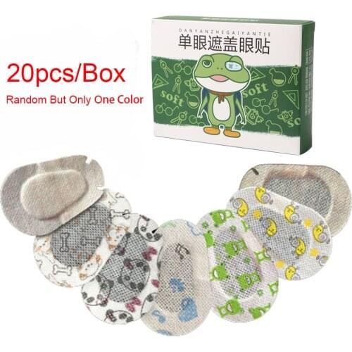 20pcs Cartoon Amblyopia Eye Patches Colorful Child Amblyopia Training Orthoptic Corrected Eyeshade Occlusion Eye Patch