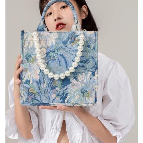 2021 Luxury Designer Handbags Womens Totes Bags Shopper Fashion Large Capacity Monets Garden Oil Painting Canvas Shoulder Bags