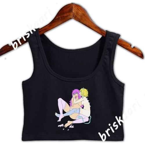 Anime Lesbian Succubus Seduction Crop Top Women Euro Size S-3xl Comical Spring Custom Cool Cute Formal Top Vest