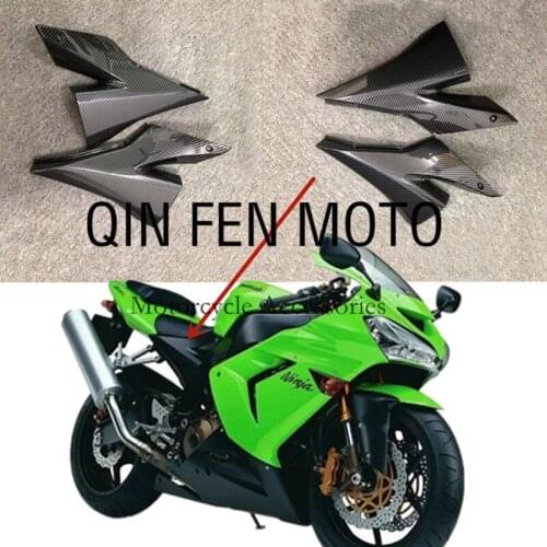 Fit For kawasaki Ninja ZX-10R 2004 2005 Gas Tank Side knee Fairing cowl Carbon fiber paint