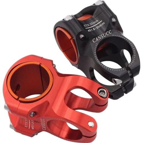 CANSUCC MTB Stem High-Strength Lightweight Bicycle Stem 0° Bike Handlebar Rise for 35mm / 31.8mm Bike Handlebar
