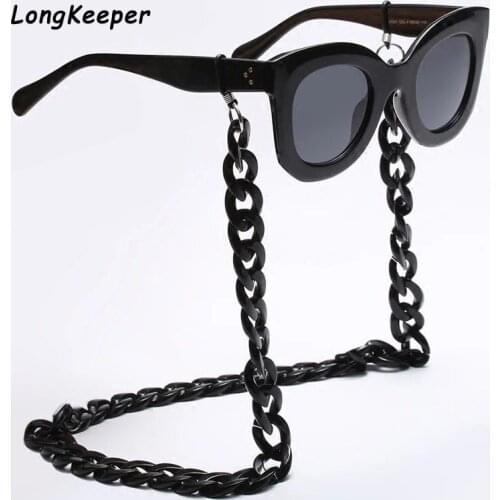 Longkeeper Fashion 70cm 3 Colors Glasses Chain Acrylic Reading Glass Rope Hanging Neck Chains Sunglasses Lanyards