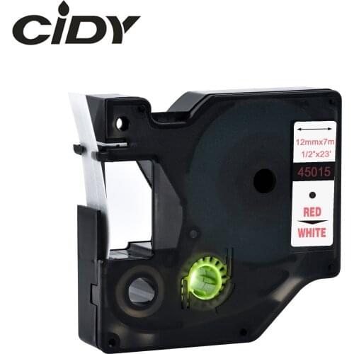 Cidy 45015 Compatible Dymo D1 manager 12mm red on white label tape for Dymo Label Printer DYMO LM160 LM280 dymo PNP
