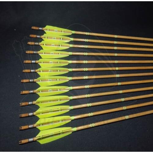 Wooden Barrelled Crested Arrows Archery Personalized Arrow For Recurve Bow Longbow Medieval Traditional Ottoman Hunting Shoot wi