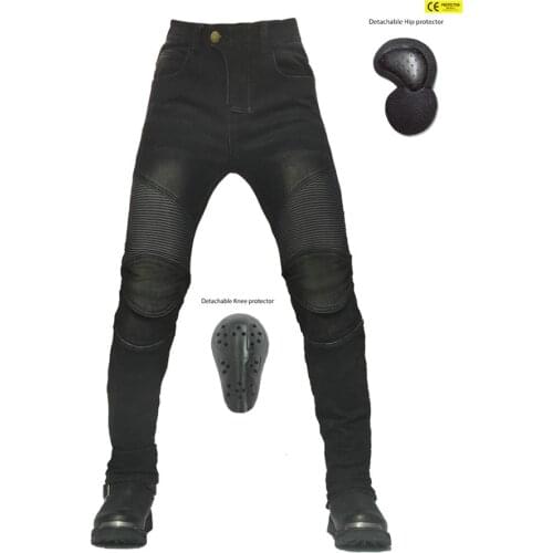Upgraded protective gear motorcycle jeans plus cashmere motorcycle jeans windproof casual fashion jeans