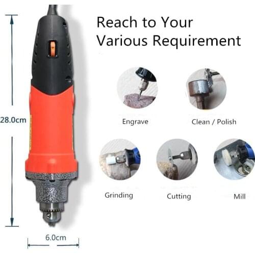 6mm 220v Electric Polisher Mini Electrical Grinder Electric Mill With 6 Gear Adjustment