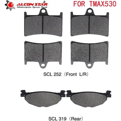 Alconstar Motorcycle Brake Pads Set for Yamaha FJR1300 TMAX530 2013 Front Brake Pads Rear Brake Pads