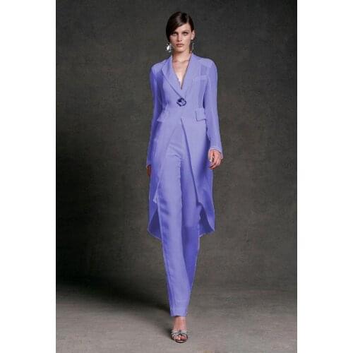 ชุดราตรี pant suit vestidos de novia madrinha 2021 Three-piece in stock cheap Mother of the Bride Dresses with jacket