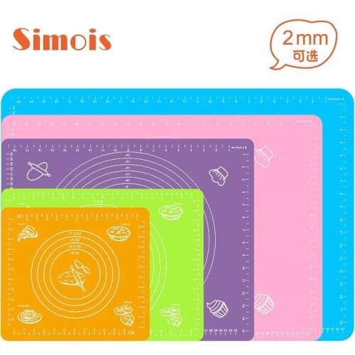 The New Baking Mat Non-slip Kneading Mat Cooking Mat Silicone Kneading Mat Extra Thick 2mm Heat Insulation