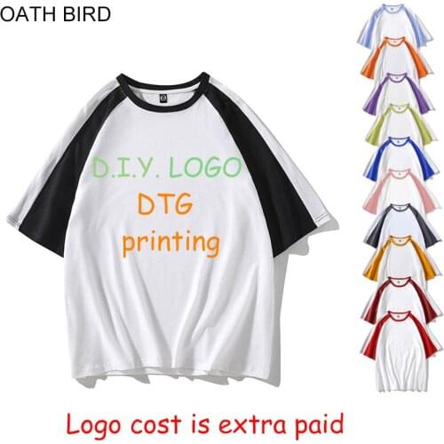 Hot Sale Round Neck 100% Cotton Customised Womens Tshirt Unisex Raglan Custom Printing Logo T-shirt