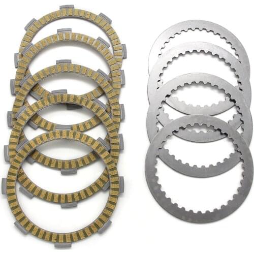 Motorcycle Clutch Friction Disc Plate Kit For Kawasaki KLF185 Bayou KLT160 KLT185 AR125S KMX125 KMX200 13088-1016 13089-1012