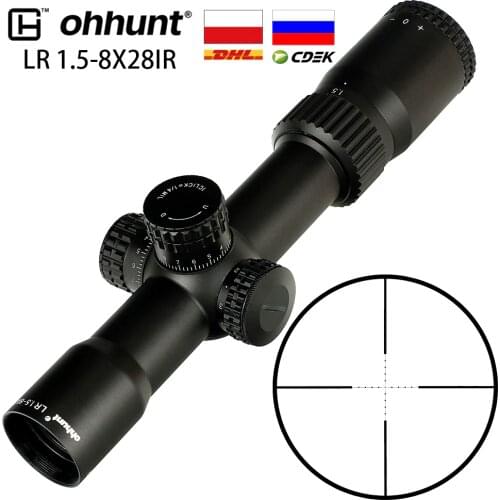 SHIP FROM Poland &Russia ohhunt 1.5-8x28 IR Mil Dot Reticle Nitrogen Filled Waterproof Shockproof Hunting Rifle Scope