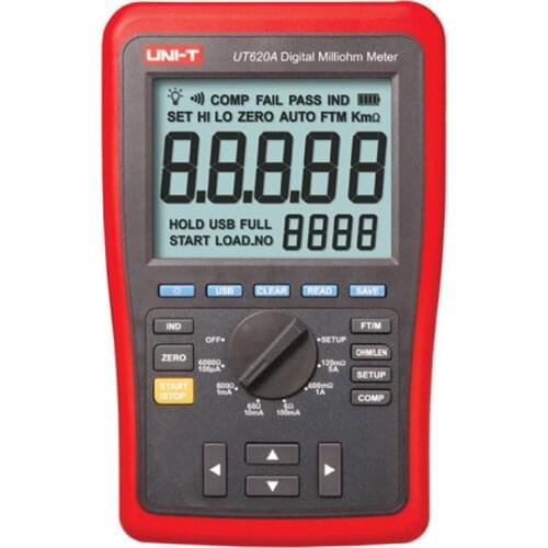 UNI-T UT620A High-Accuracy 0.25% Kelvin Four-wire Low Resistance & Wire Length Tester Micro Ohm Meter USB