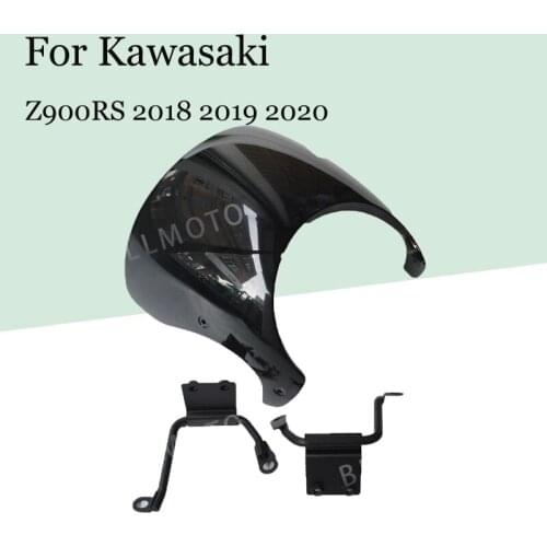 For Kawasaki Z900RS 2018 2019 2020 Motorcycle Sport Windshield Windscreen Shield Screen with Mounting Bracket