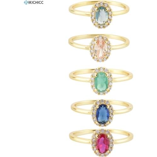 KIKICHICC100% 925 Sterling Silver Gold Anillo Roseton Aguamarina Rings Women 5 Color Zircon Luxury Women Wedding Jewelry