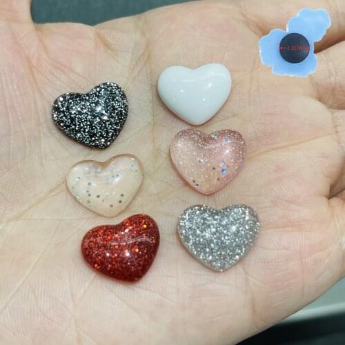 50pcs Wholesale Mix Resin Heart Shoe Decorations Garden Shoes Accessories Fit Croc Jibz Charm DIY Wristband Backpack