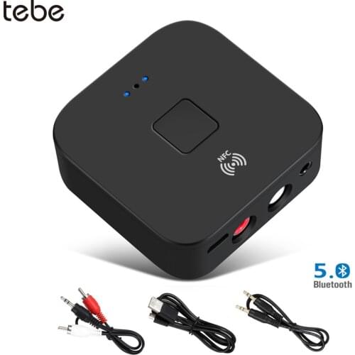 NFC Bluetooth 5.0 RCA Receiver Jack 3.5mm AUX Jack HiFi CD Lossless Sound Quality Wireless Music Adapter For TV Car RCA Speaker