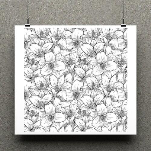 AZSG Lush Flowers Silicone Clear Stamps For Scrapbooking DIY Clip Art /Card Making Decoration Stamps Crafts