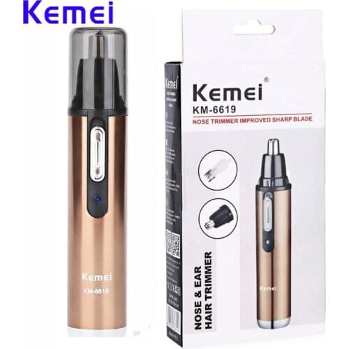 KM-6619 Personal Electric Face Care Hair Trimer For Man Woman Eyebrow Ear Nose Trimmer Removal Clipper Shaver