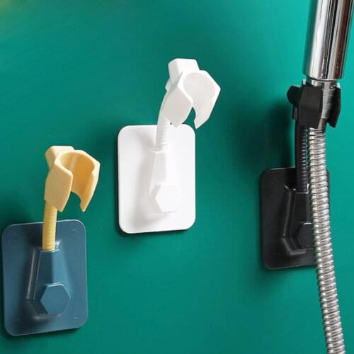 The multifunctional adjustable head bracket is safe and reliable without punch The shower head bracket installed in the bathroom