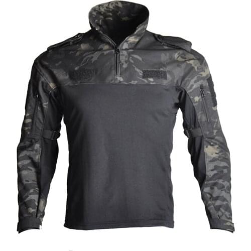 Men Quick Dry Camo Airsoft Hiking Hunting Military Uniforms Tactical Long Sleeve Breathable Soldiers Hunt T-shirts