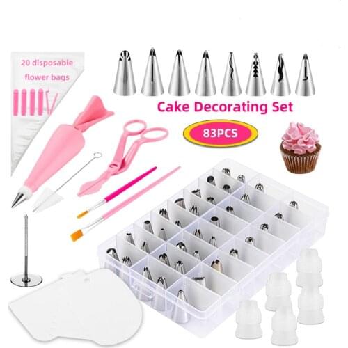 Cake Decorating Tools Set Piping Bag Nozzles For Cake Icing Sugarcraft Fondant Baking Tools DIY Cake Puff Cookies Cupcake