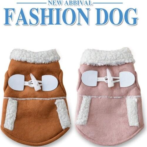 AHUAPET Dogs Clothes Pets Costume Dog Coat Jacket Lamb Pet Dog Motorcycle Jacket Puppy Winter Chihuahua Clothes Pet Supplies E