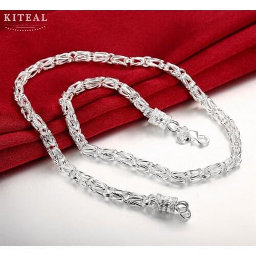 Wholesale sterling silver Jewelry Mens 925 sterling silver Dragon Head Necklace Chain 6mm 20inchs