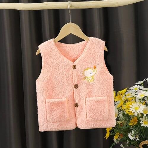 Baby Girls Fall Vest Kids Neutral Warm Clothing Children Cartoon Elephant Clothes 2021 Spring Autumn Baby Boy Clothes 0-2 Years