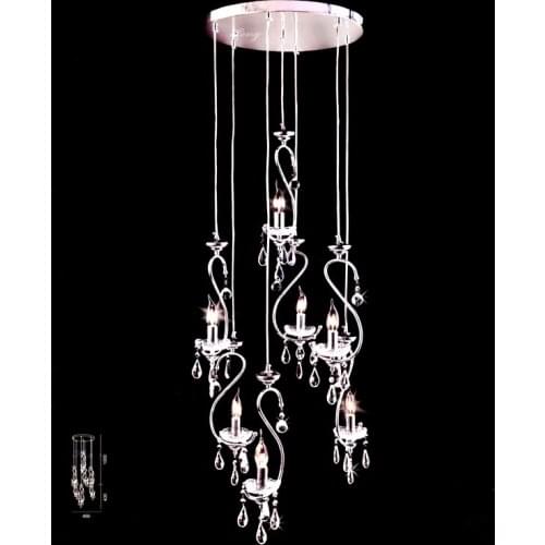 European style chandelier pendant lamps long Swan staircase chandelier lamp hanging lamp lighting art works Restaurant