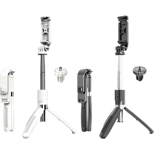 Portable Wireless Bluetooth Selfie Stick with Tripod Extendable Foldable Monopod for iPhone An-droid Cellphones Sports Camera