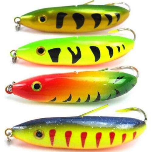4Pcs 10g 6.5cm winter fishing lures hard bait sea fishing Tackle swivel rubbler jig hard pencil lure ice Hooks fishing lures