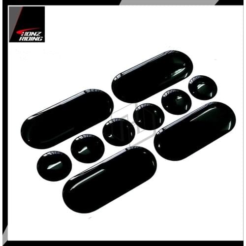 3D Resin Black Motorcycle Gel Tank Pad Protector Universal for Motorbike Helmet Decal