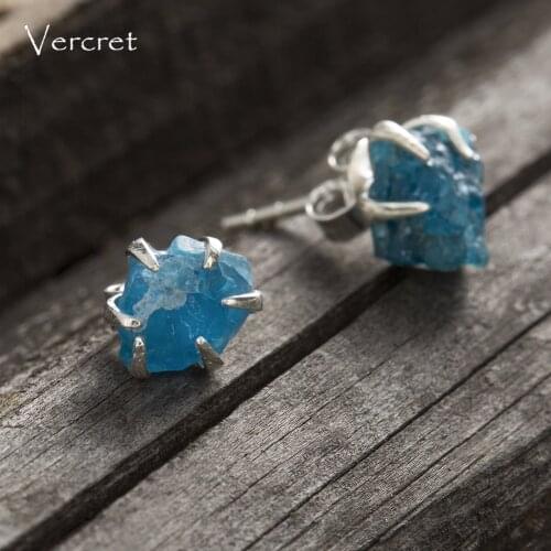 Vercret raw quartz earrings dainty raw stone earrings 925 silver earrings healing jewelry for women