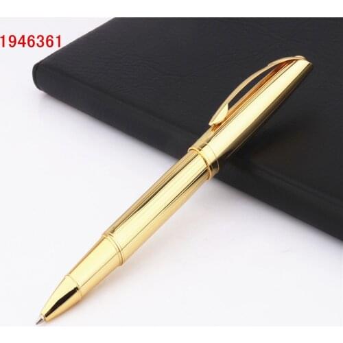 Luxury quality 860 Golden Straight stripes Business office Medium nib Ballpoint Pen New Student School Office Stationery
