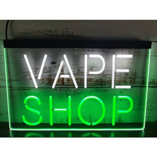 SS112 Vape Shop Indoor Display Dual Color LED Neon Sign