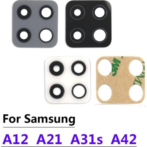 100Pcs/Lot，Rear Back Camera Glass Lens For Samsung A02 A02S A10S A20S A12 A21 A31S A42 Camera Glass With Glue Adhesive