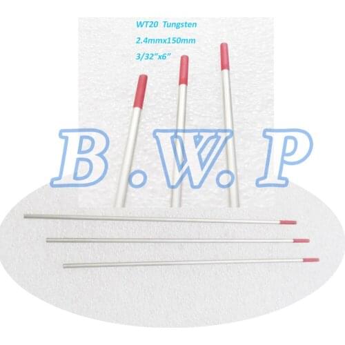 3/32"x6" TIG Tungsten Electrode WT20 Red 3-PK 2.4mmx150mm Welding Rods