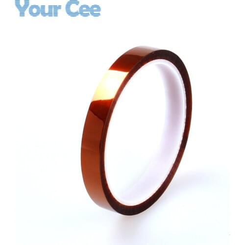 2 pcs 10mm x 33m High Temperature Resistant Tape Heat Dedicated Tape Polyimide Tape for BGA PCB SMT 3D Printer Up to 250 Celsius