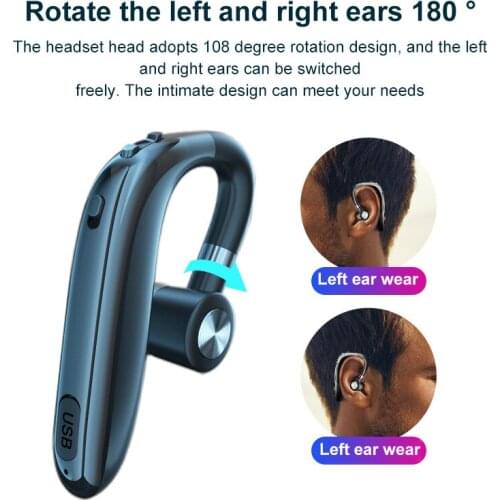 V20 Fashion Bluetooth5.2 Wireless Earphone For Driving Business Ear-Mounted Earphone With Long Standby For Xiaomi Huawei Iphone