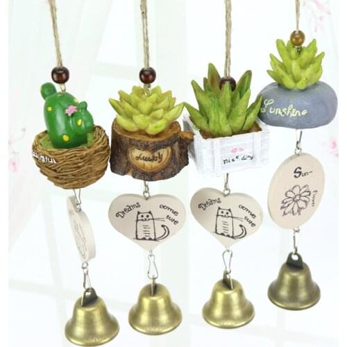 Ceramic Wind Chimes Room Bell Pendant Home Children Birthday Graduation Gift Sunny Day Doll Decoration