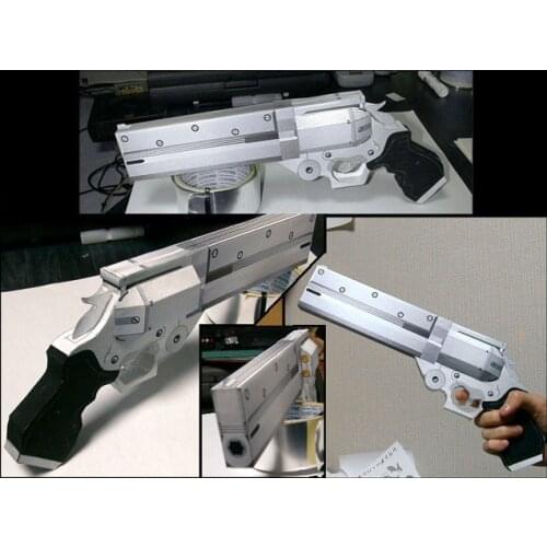 1: 1 Firearm Revolver Vash Gun 3D Paper Model DIY Handmade Pistol Toy