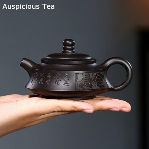 140ml Yixing Famous Purple Clay Teapots Handmade Zisha Tea Pot Ball Hole Filter Beauty Kettle Chinese Tea Set Customized gifts