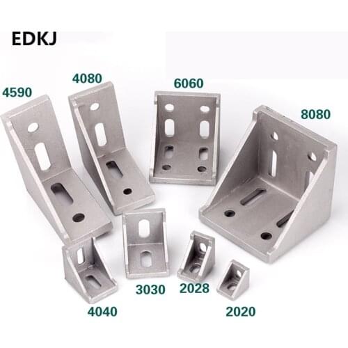 5/10pcs 2020 2028 3030 3060 4040 4080 6060 8080 Aluminum corner bracket for 20/30/40/45/60 Aluminum profile connector CNC Router