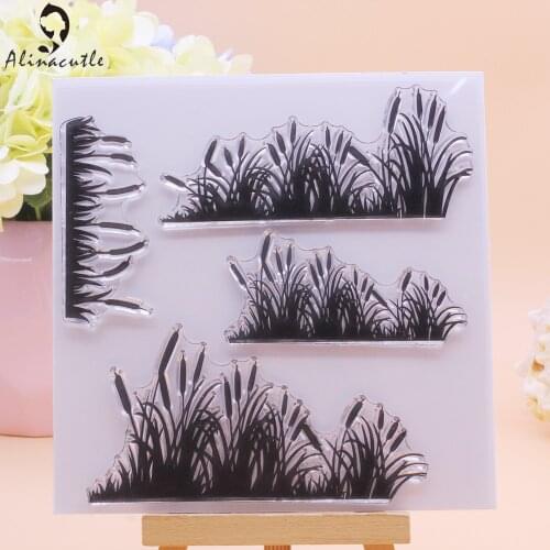 CLEAR STAMPS Grass Reeds Bush Nature Background Scrapbooking Handmade Card Album Paper Craft Rubber Transparent Silicon Stamp